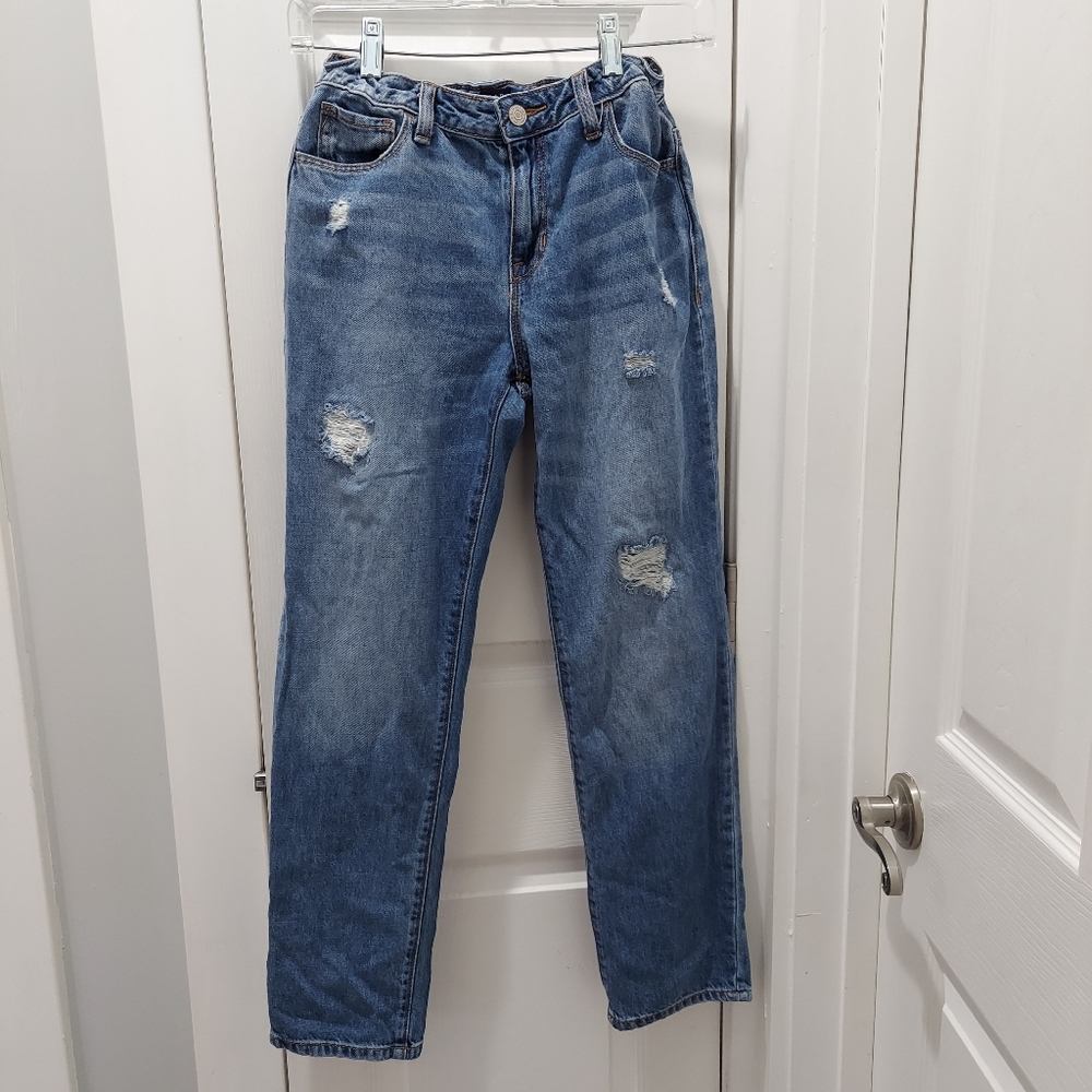 Gap girls distressed denim jeans Inside Adjustable Waist Size 14